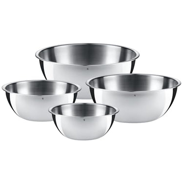 WMF Gourmet Schüsselset 4-teilig, Edelstahl Schüsseln für die Küche 1,0l - 3,5l, Rührschüssel, Salatschüssel, Servierschüssel, Cromargan, stapelbar im Sale